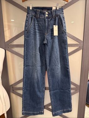 Judy Blue Wide Leg High-Rise Jeans - Dark Blue size 1/25 NWT